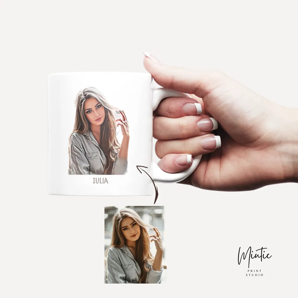 Cana personalizata portret digital