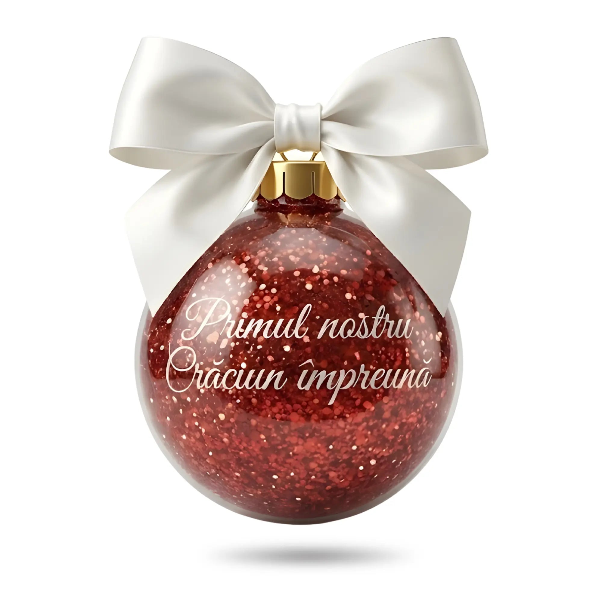 Glob Personalizat cu Sclipici și Text