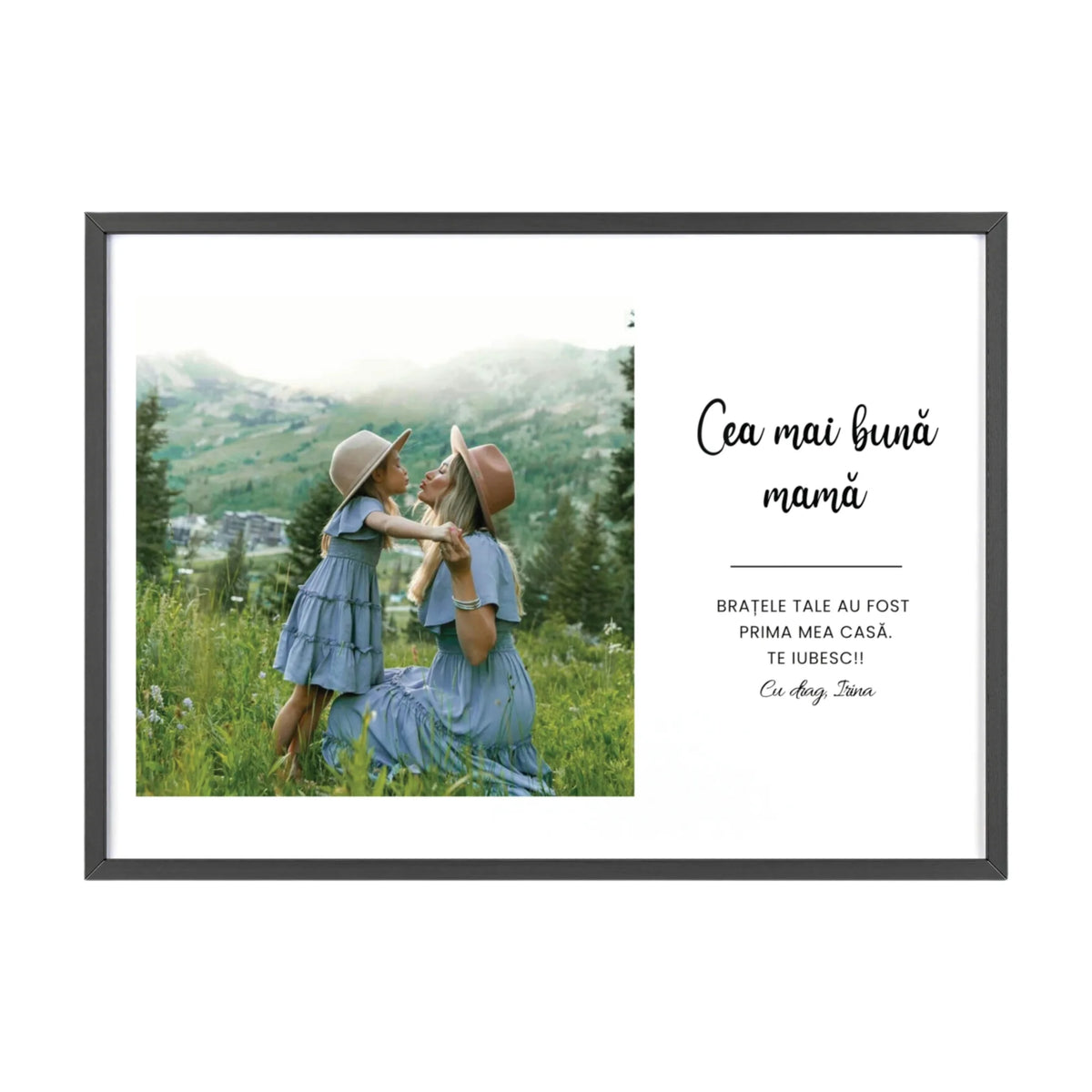 Tablou personalizat cea mai bună mama cu poză și mesaj