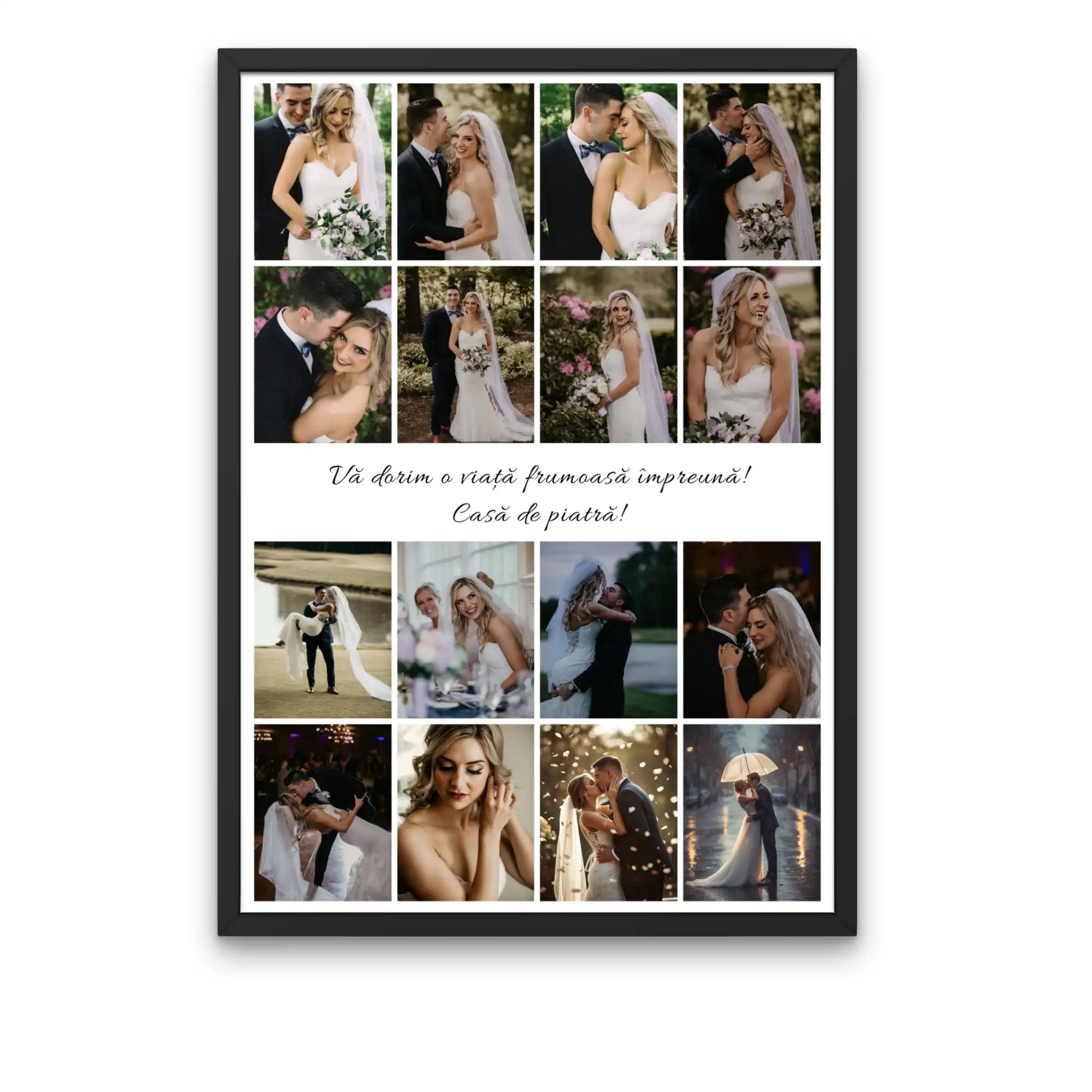 Tablou personalizat cu 16 poze și text