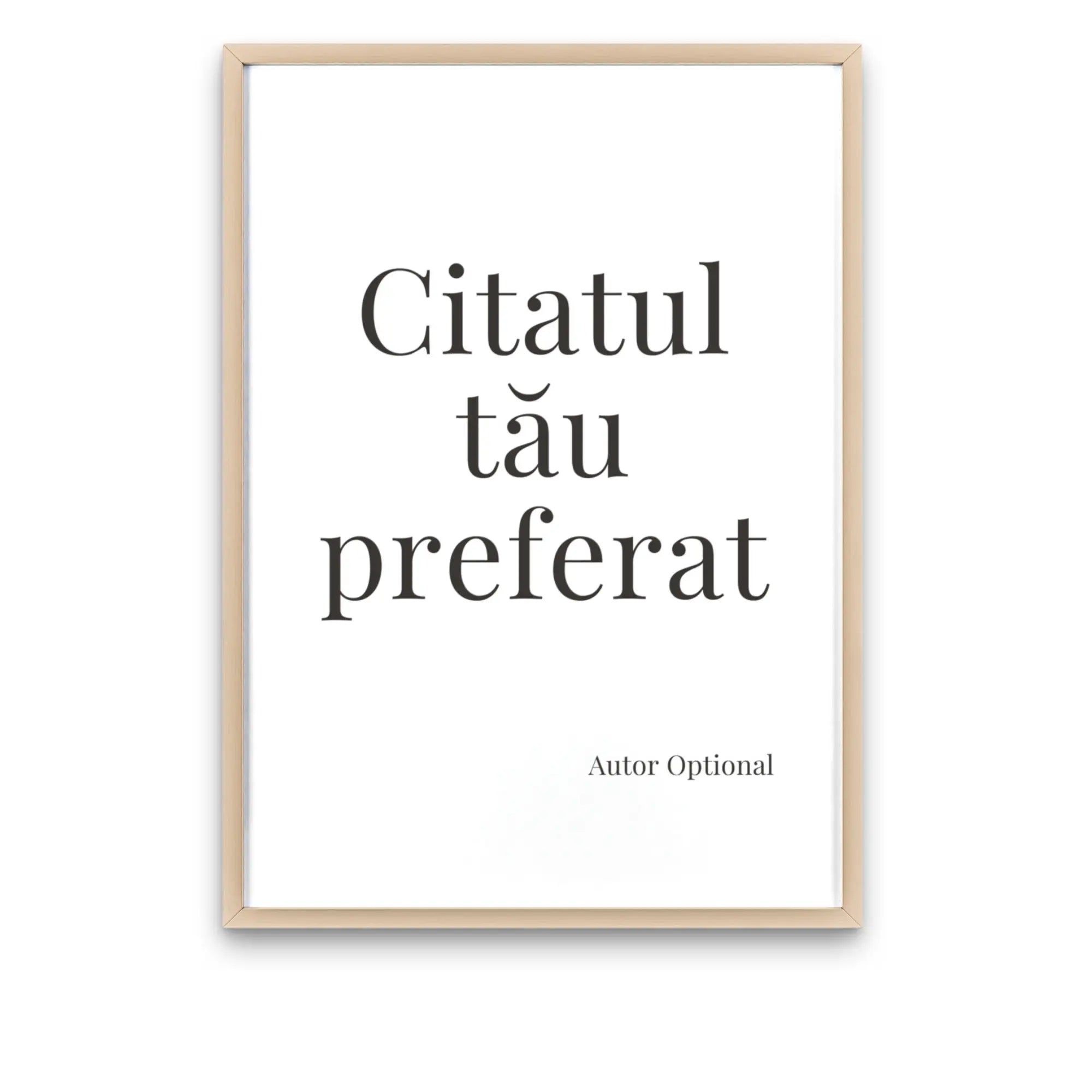 tablou personalizat cu citatul tau preferat in rama natur