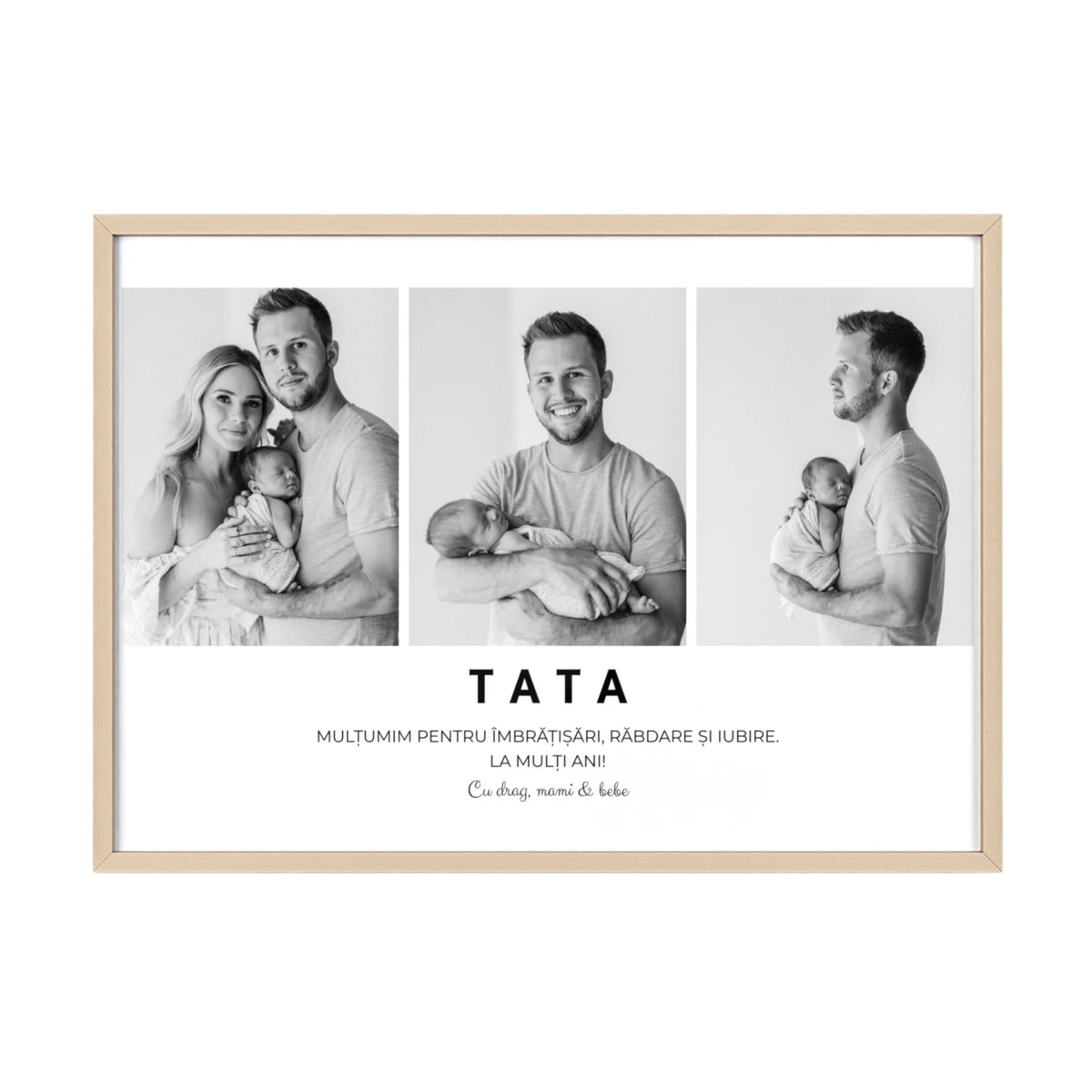 Tablou personalizat pentru tata cu 3 poze și mesaj