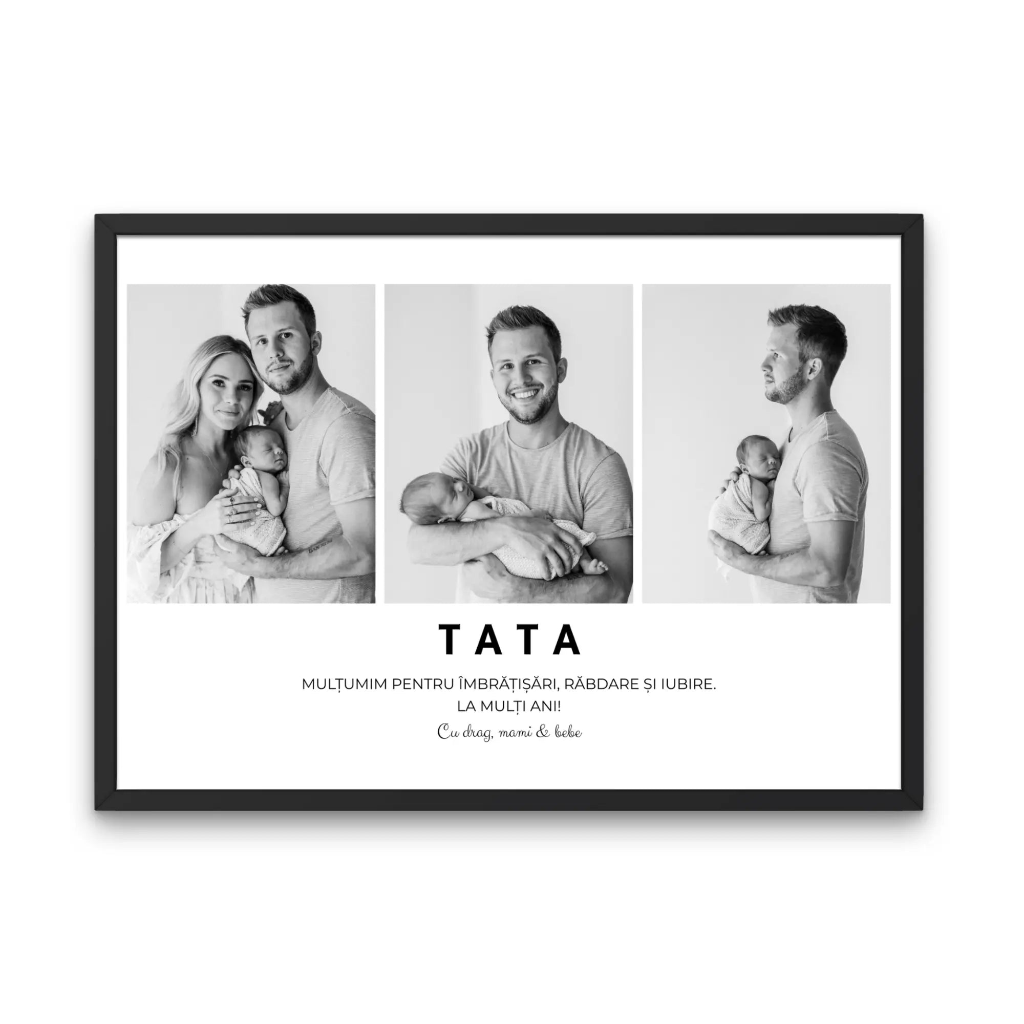Tablou personalizat pentru tata cu 3 poze și mesaj