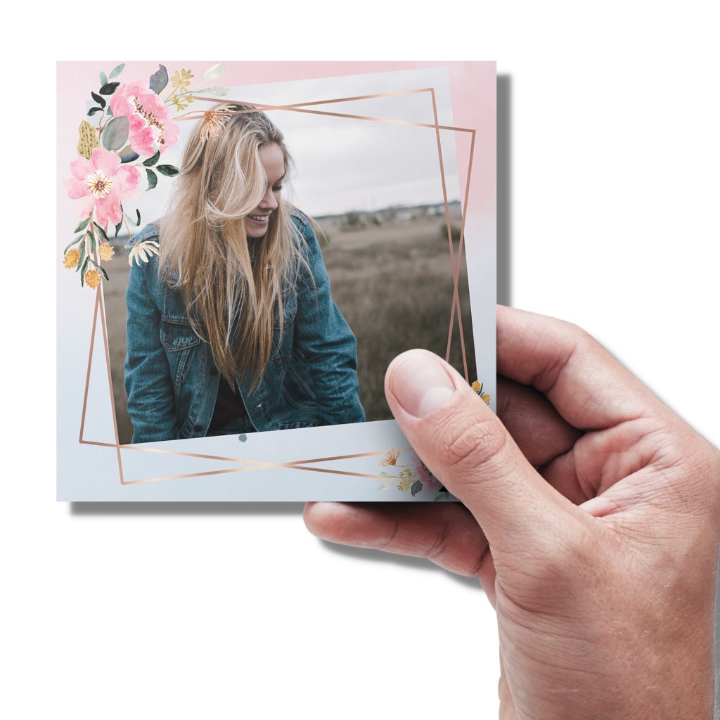 Magnet personalizat cu o poza martisor cu flori