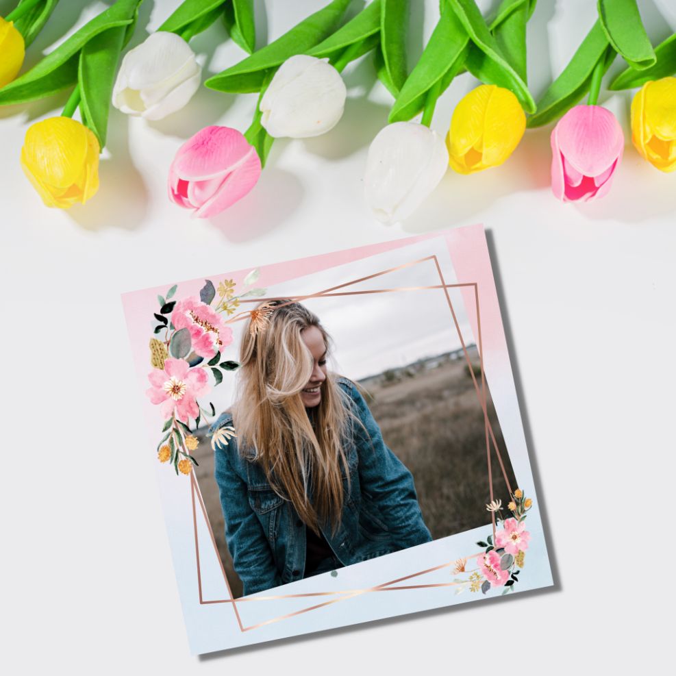 Martisor cu flori magnet personalizat