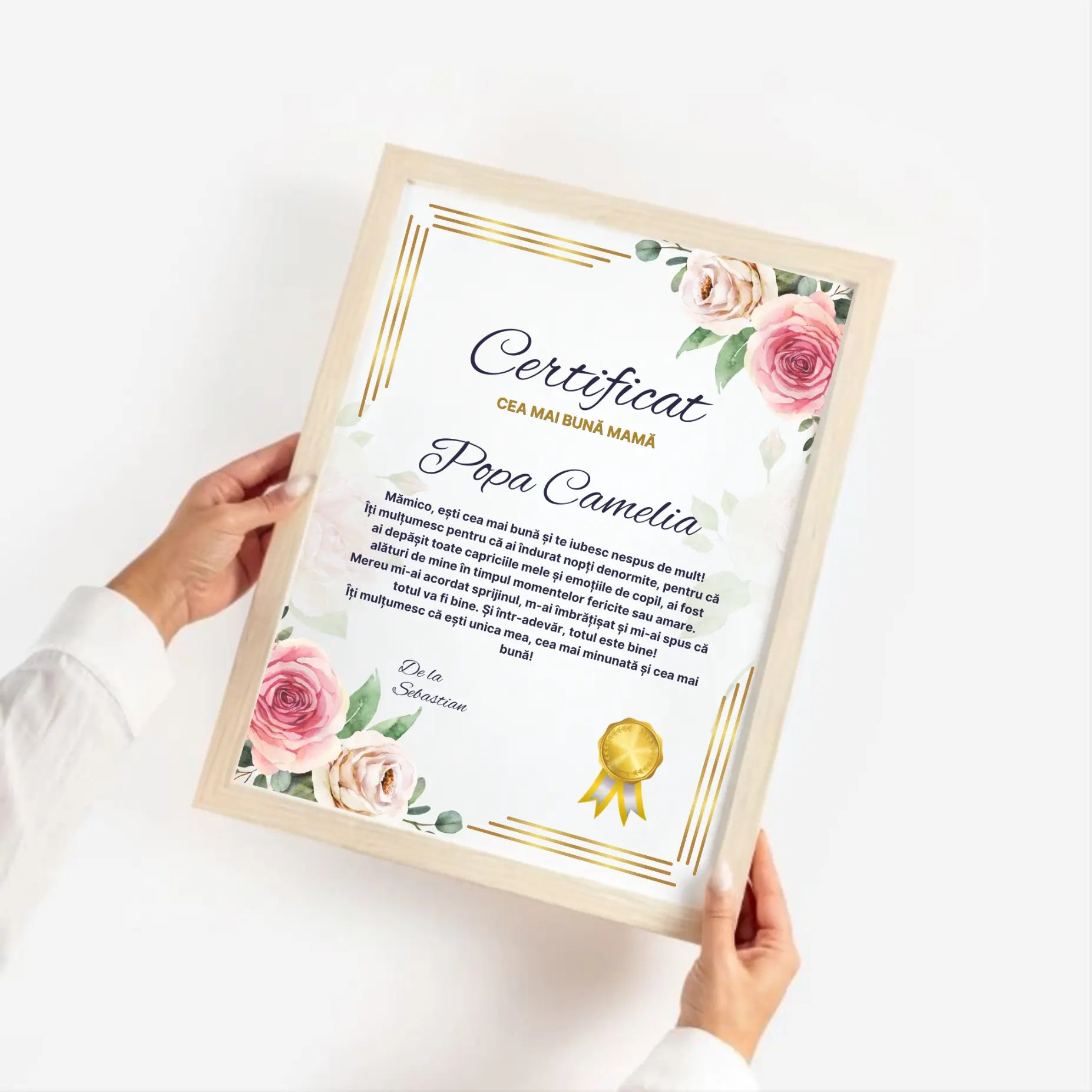 Certificat personalizat cea mai buna mama