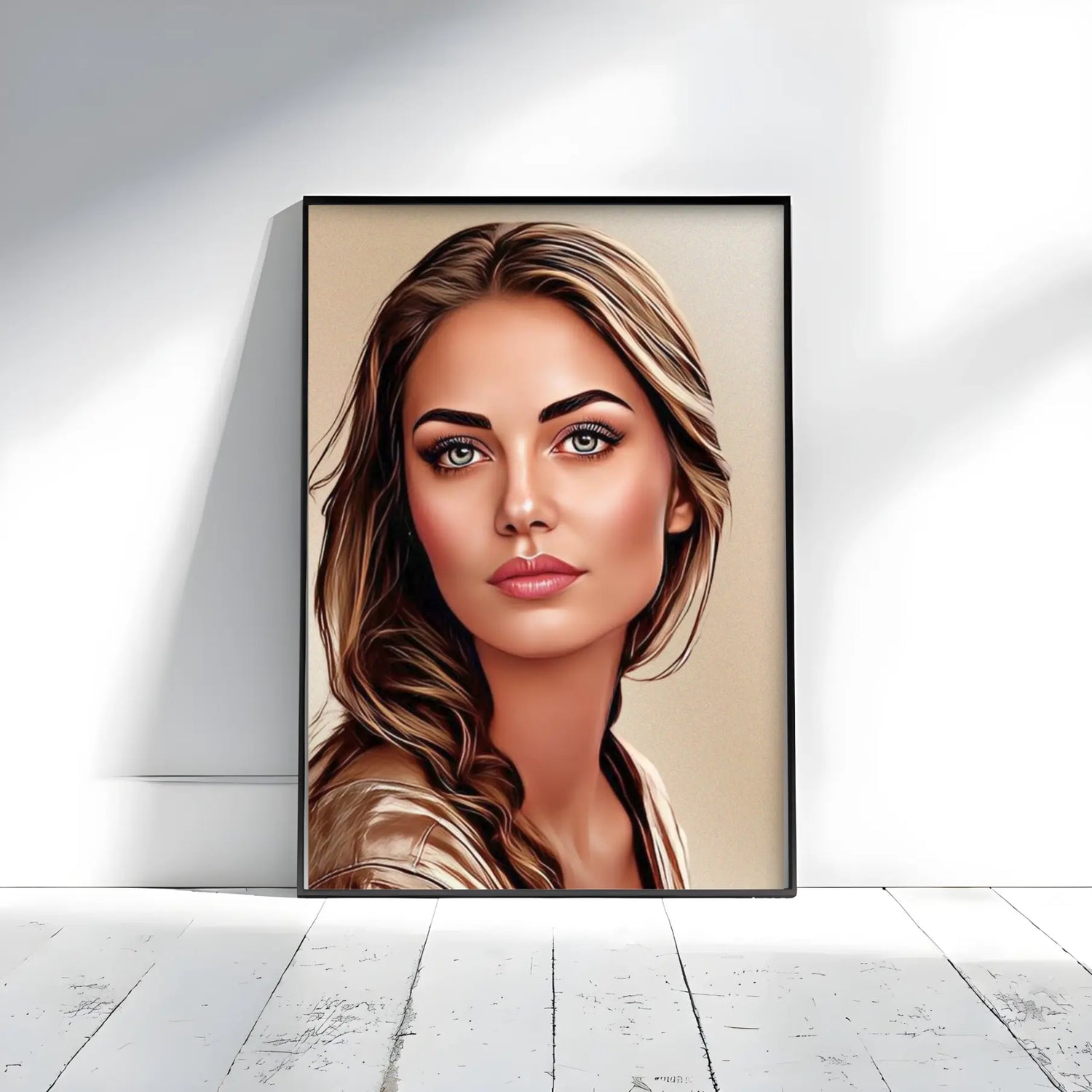 Tablou Personalizat Portret Digital Rama Neagra