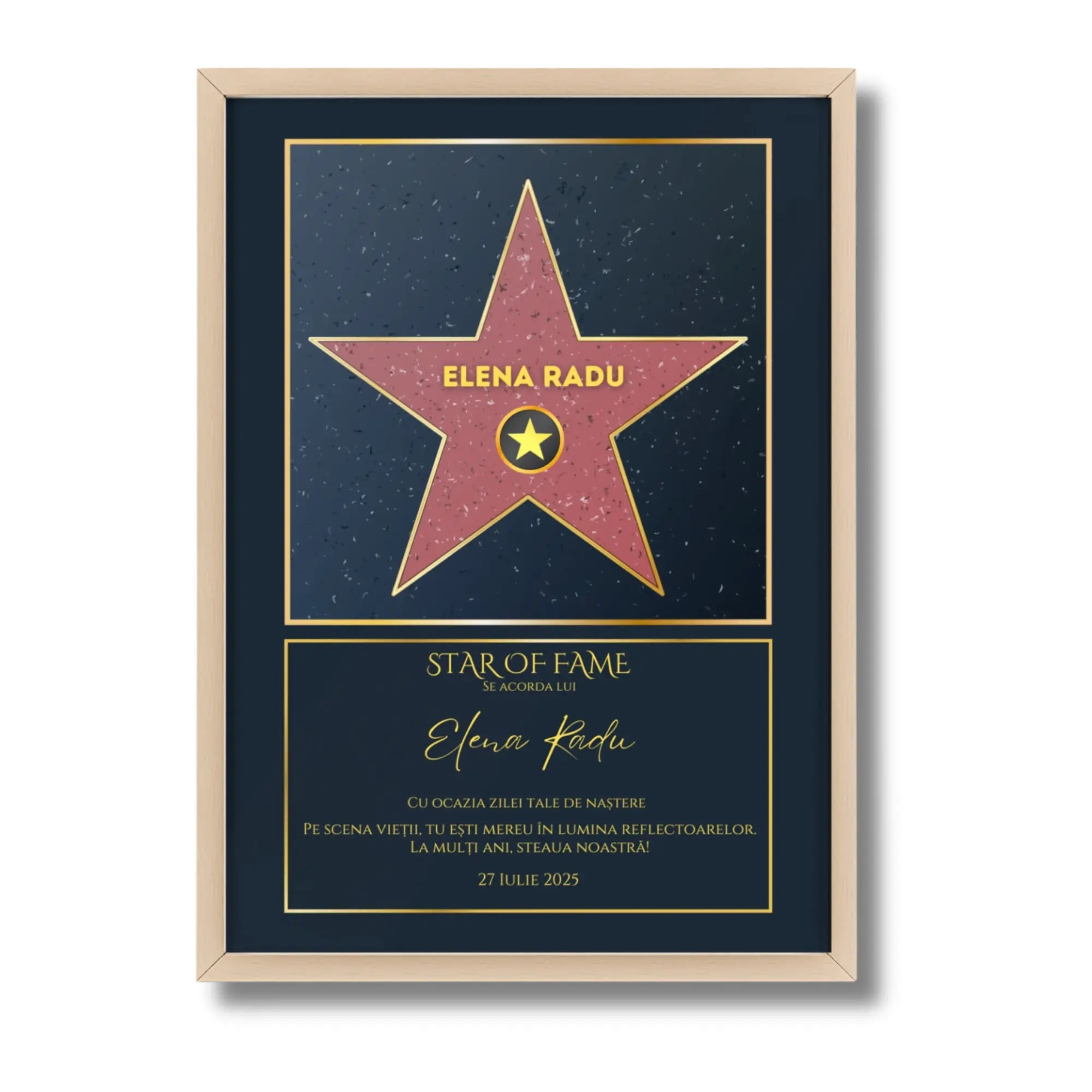 Tablou personalizat Hollywood Star of fame rama natur