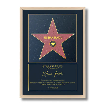 Tablou personalizat Hollywood Star of fame rama natur