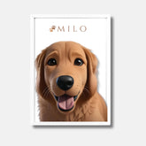 Tablou personalizat cu animalutul tau rama alba