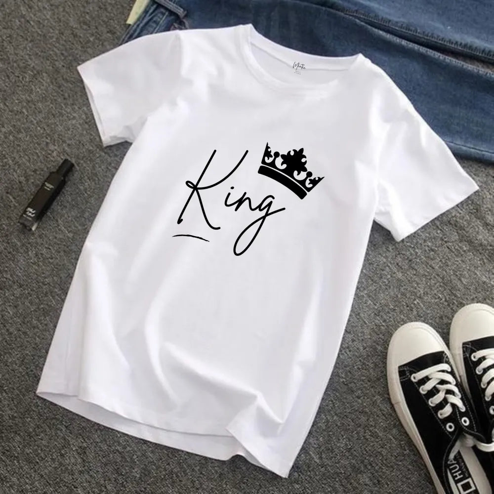 Tricou Personalizat King alb