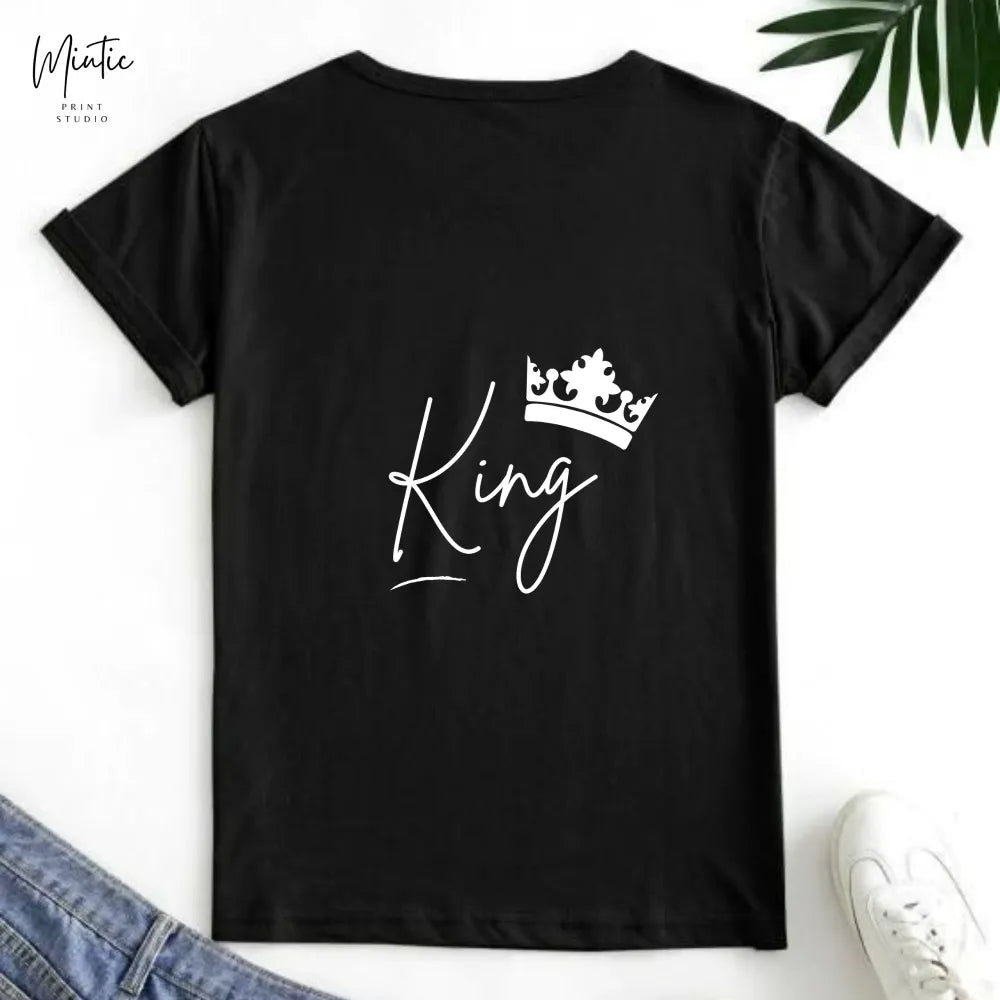 Tricou personalizat king negru