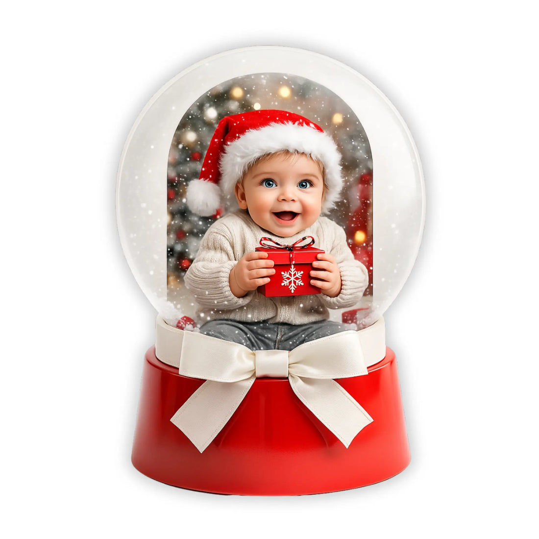 Glob de zăpadă personalizat cu poză și nume