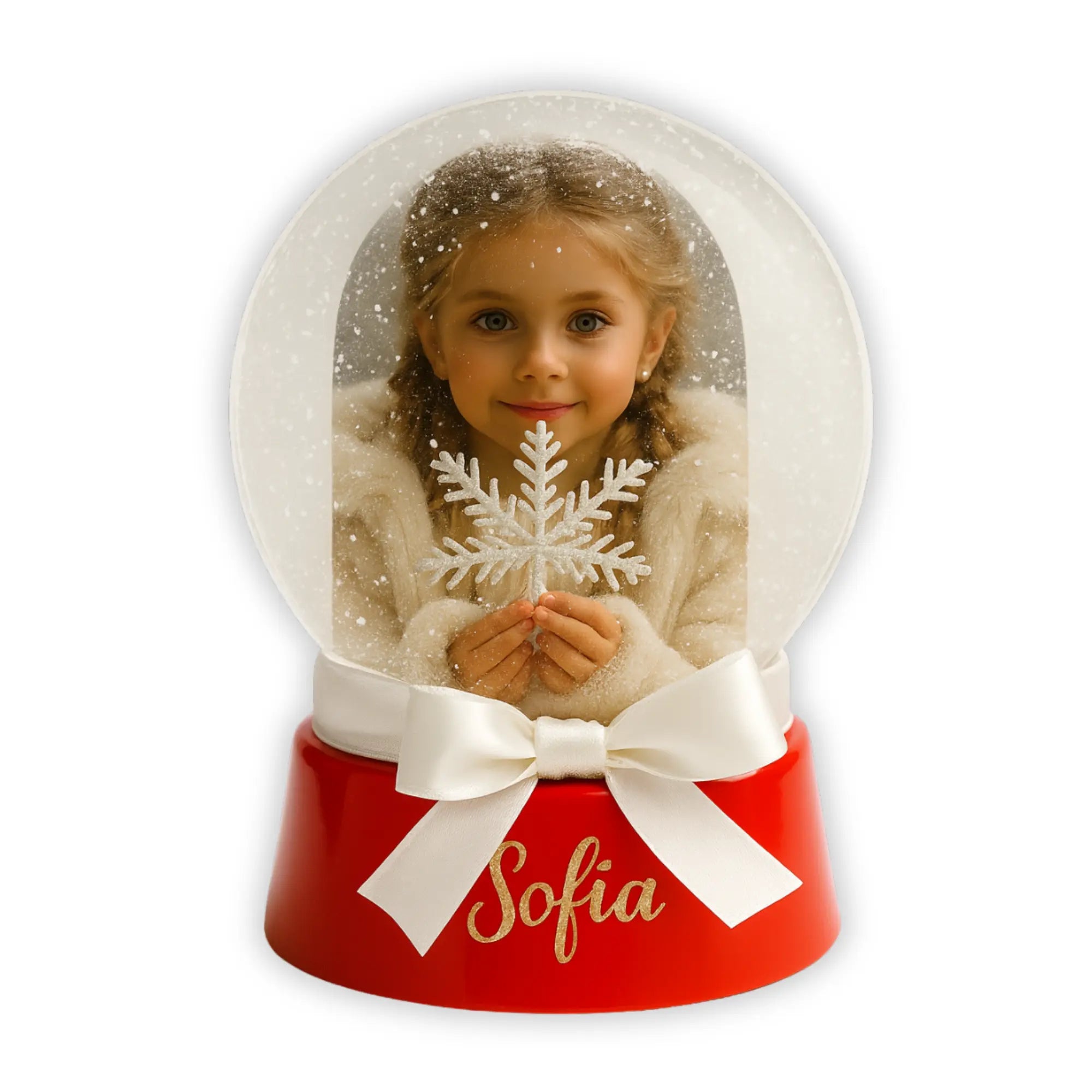 Glob de zăpadă personalizat cu poză și nume