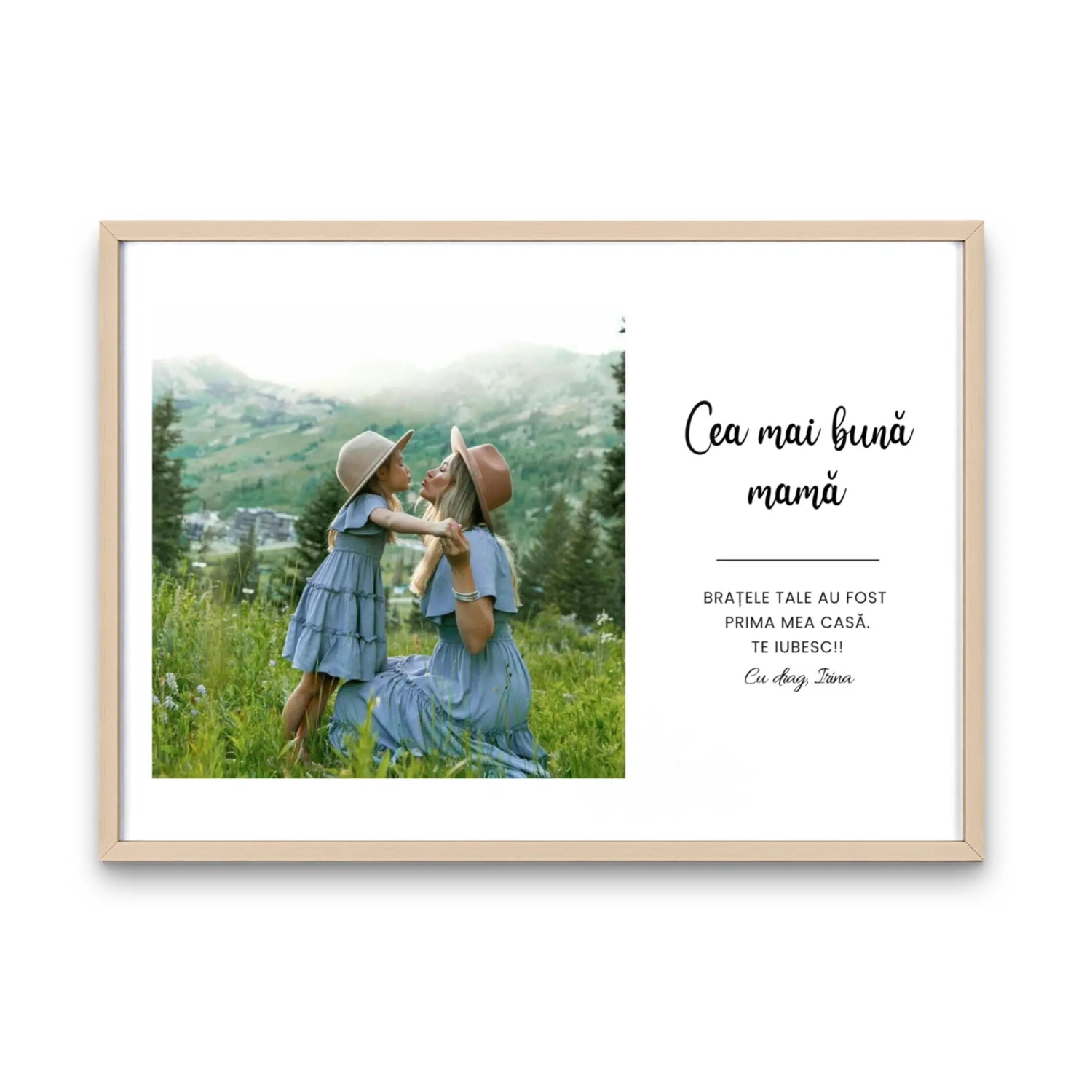 Tablou personalizat cea mai bună mama cu poză și mesaj
