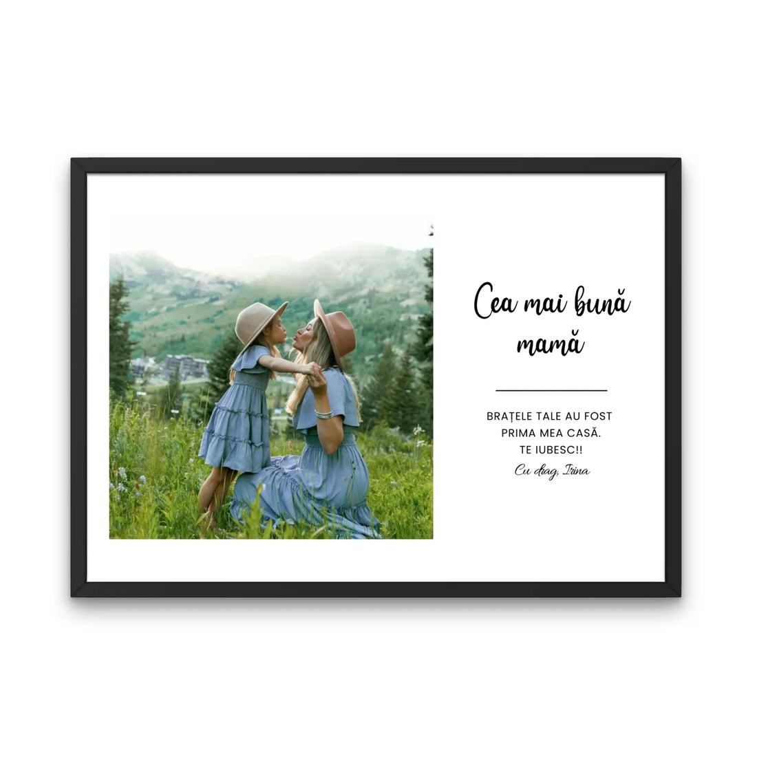 Tablou personalizat cea mai bună mama cu poză și mesaj