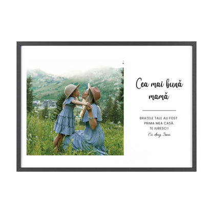 Tablou personalizat cea mai bună mama cu poză și mesaj