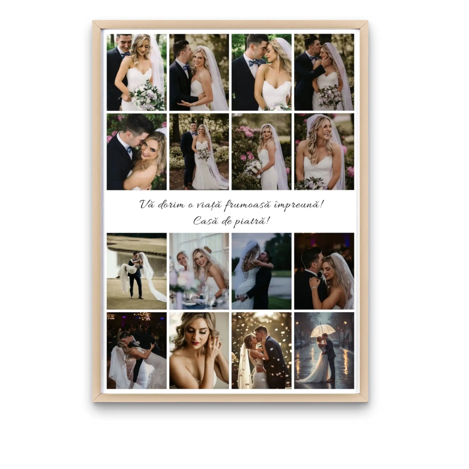 Tablou personalizat cu 16 poze și text