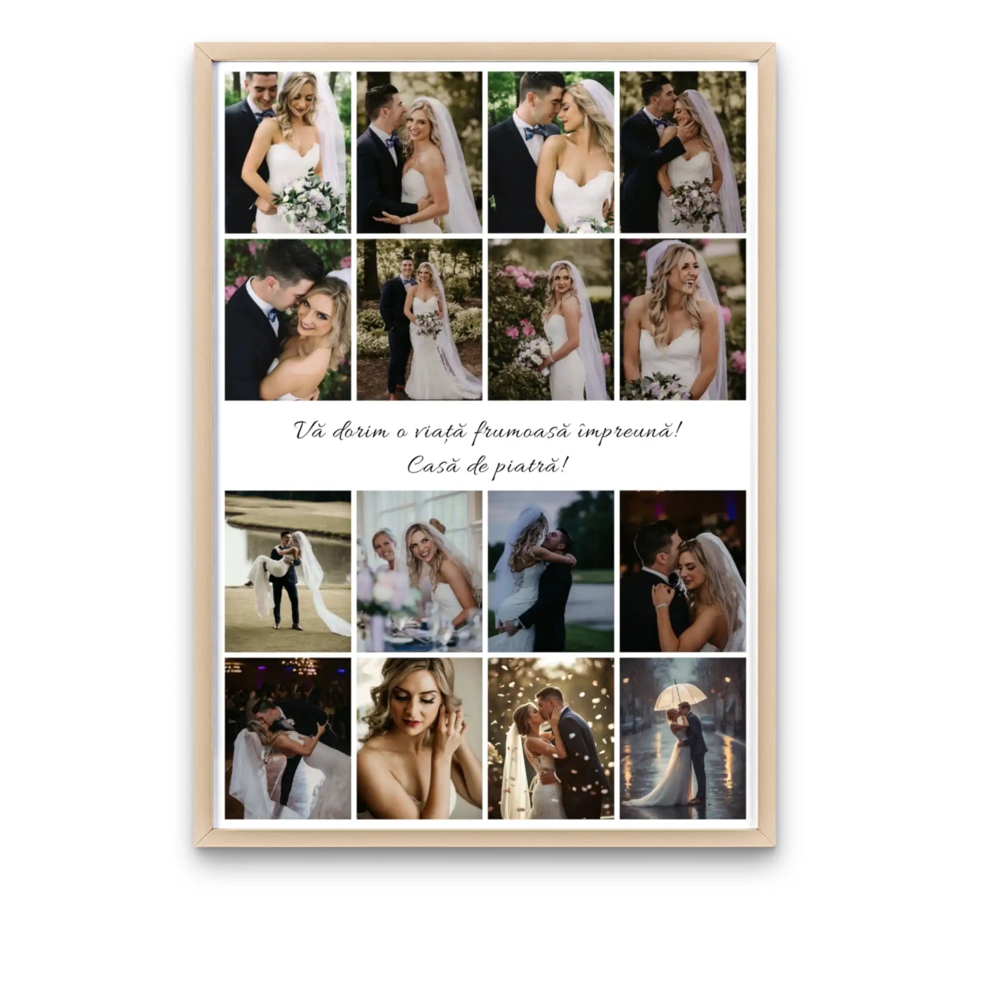 Tablou personalizat cu 16 poze și text