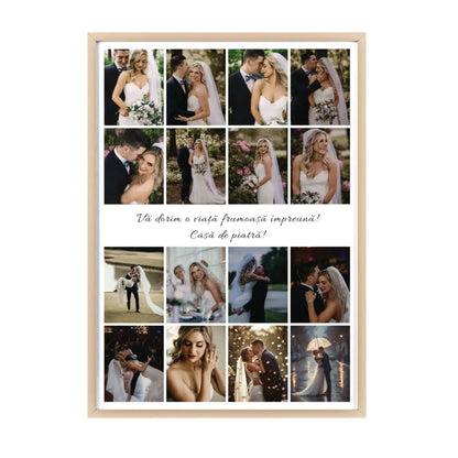 Tablou personalizat cu 16 poze și text