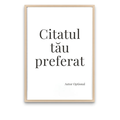 tablou personalizat cu citatul tau preferat in rama natur