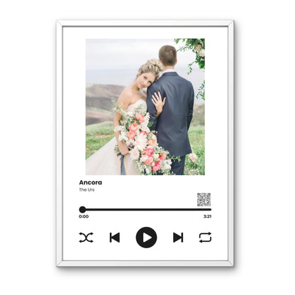 Tablou personalizat cu poză și melodie – Cod QR