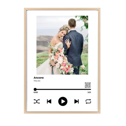 Tablou personalizat cu poză și melodie – Cod QR