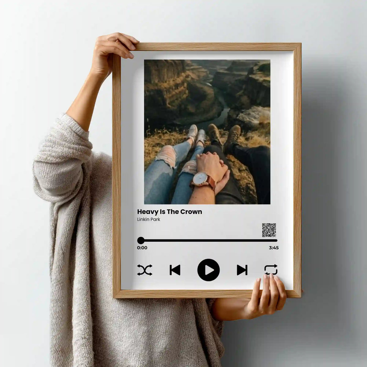Tablou personalizat cu poză și melodie – Cod QR