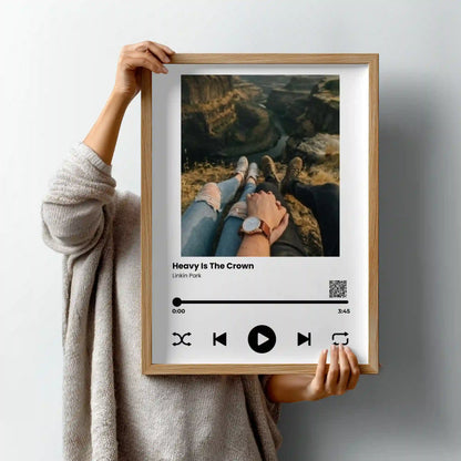 Tablou personalizat cu poză și melodie – Cod QR