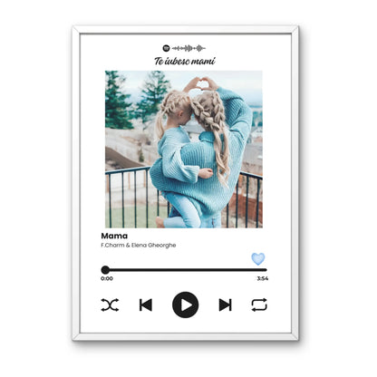Tablou personalizat cu poză și melodie – Spotify