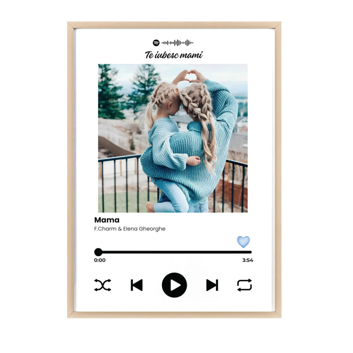 Tablou personalizat cu poză și melodie – Spotify