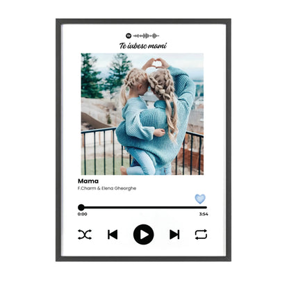 Tablou personalizat cu poză și melodie – Spotify