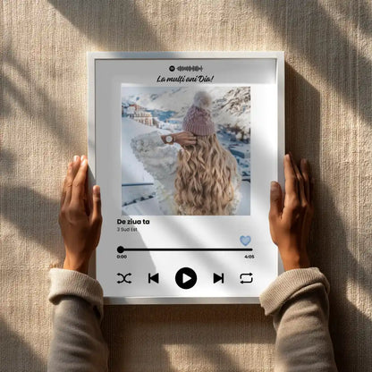 Tablou personalizat cu poză și melodie – Spotify