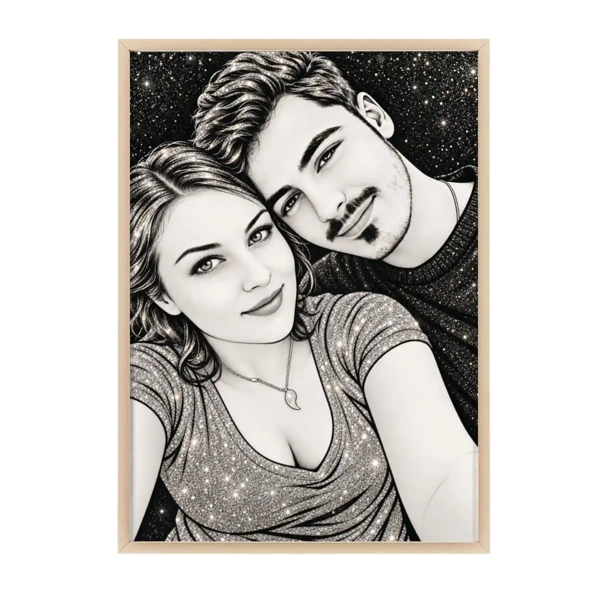 Tablou personalizat cu sclipici