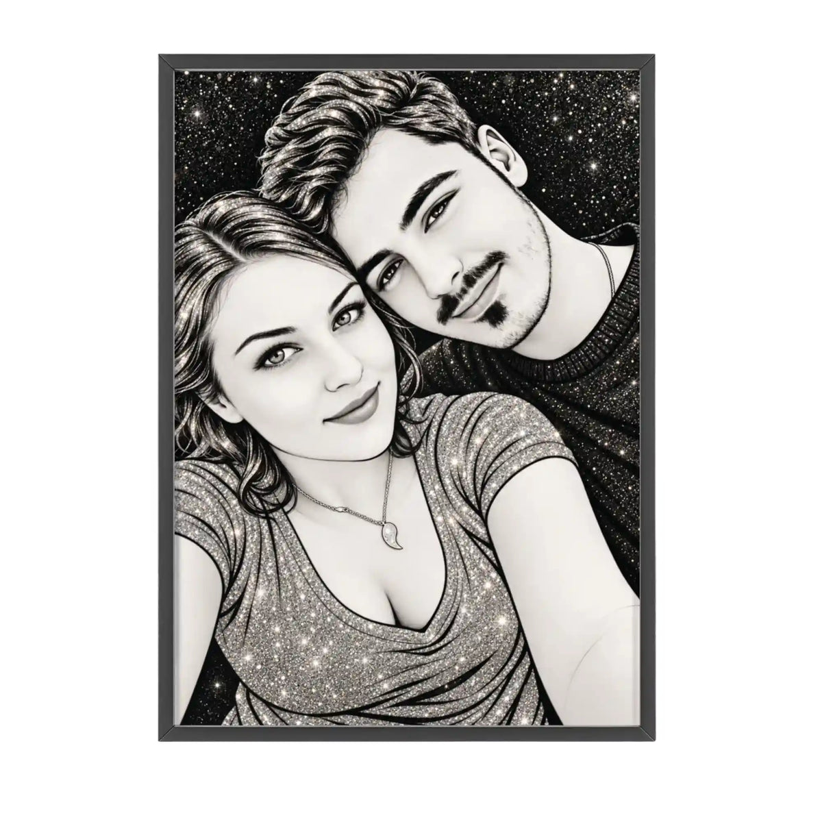 Tablou personalizat cu sclipici