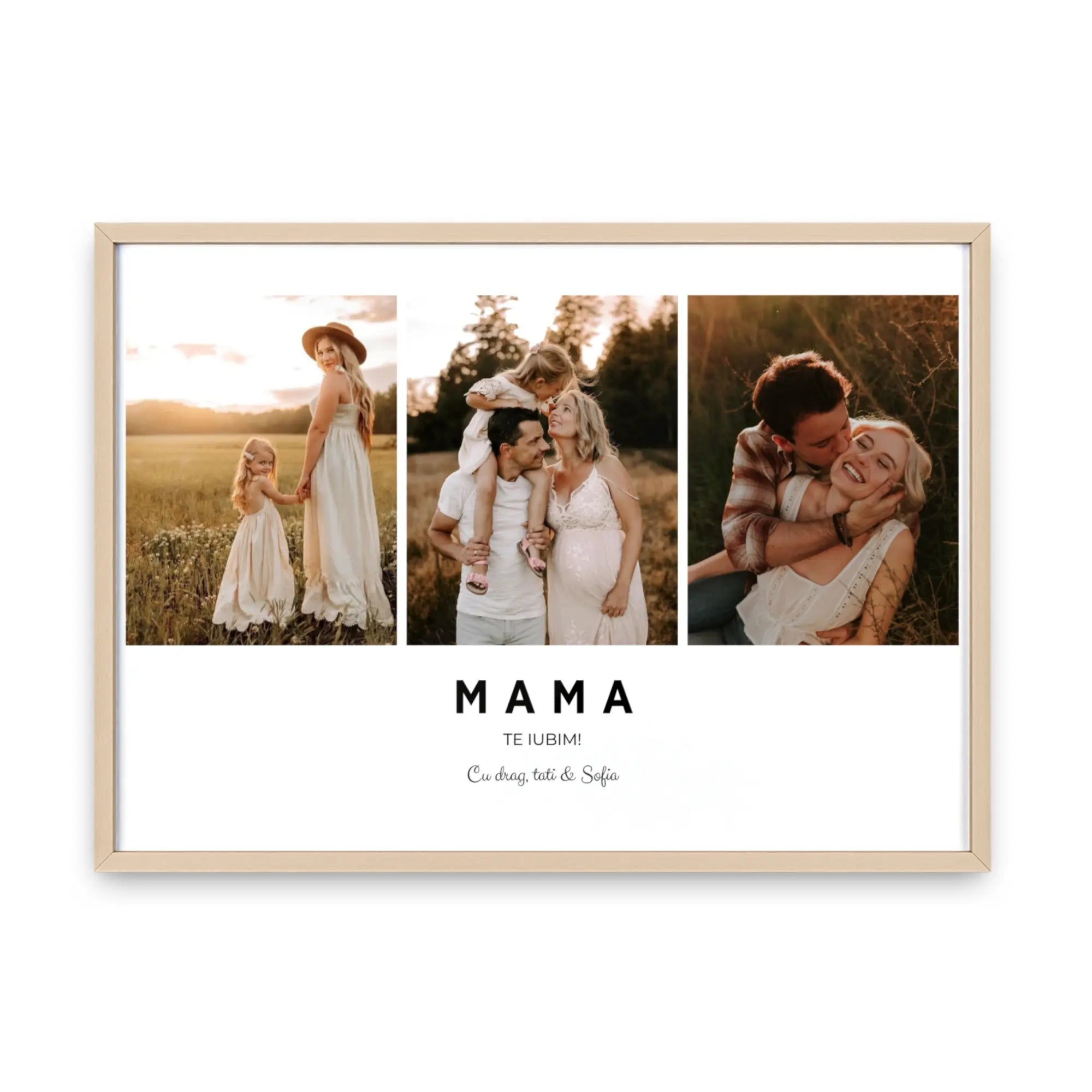 Tablou personalizat pentru mama cu 3 poze și mesaj