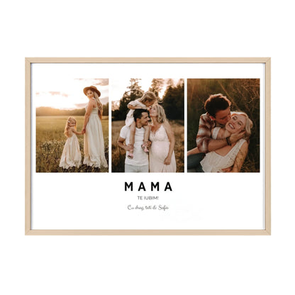 Tablou personalizat pentru mama cu 3 poze și mesaj