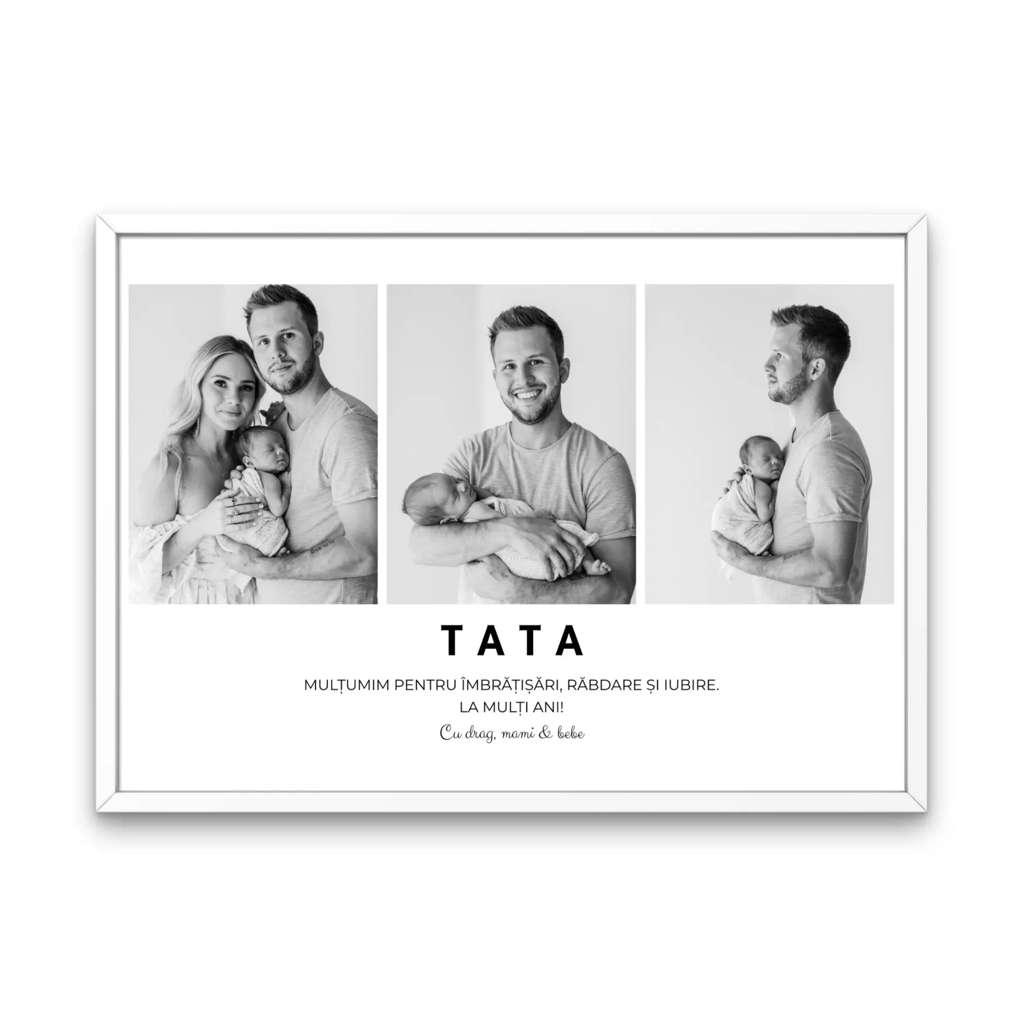Tablou personalizat pentru tata cu 3 poze și mesaj