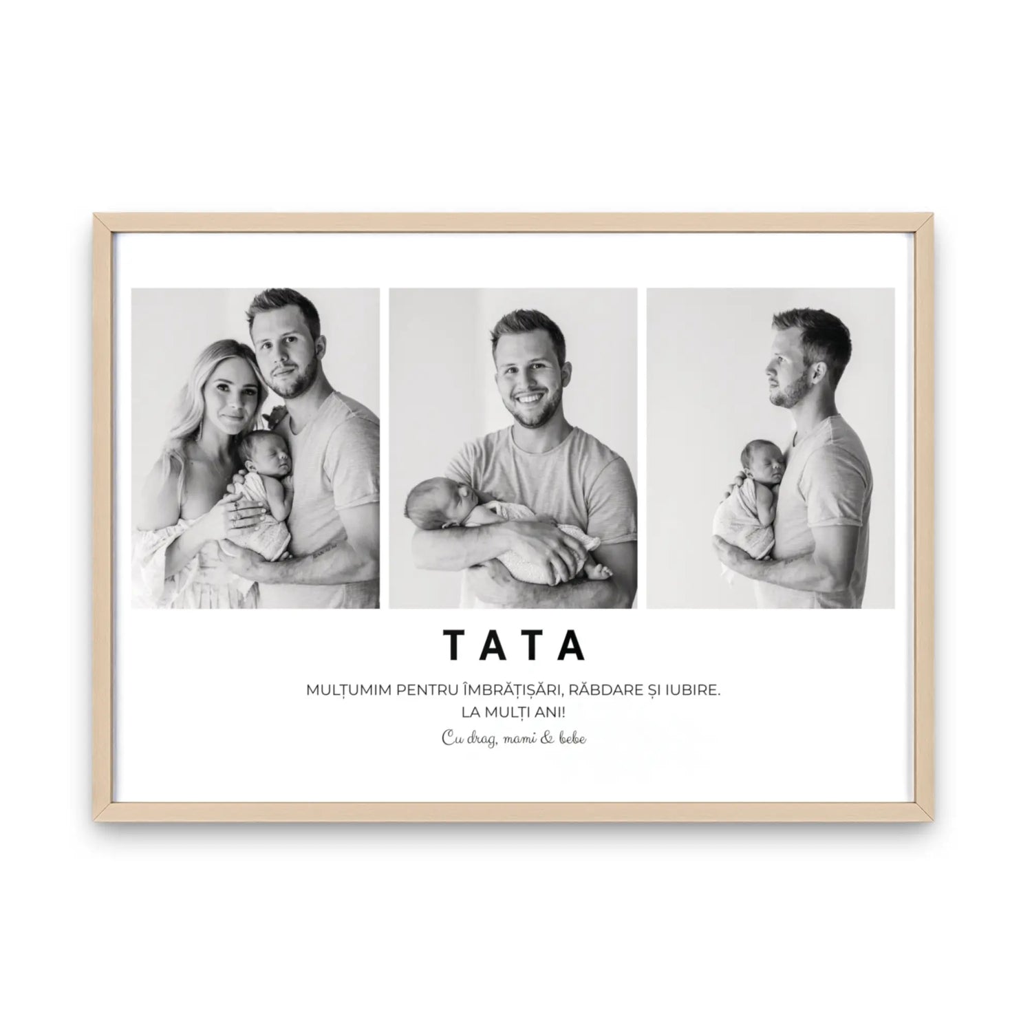 Tablou personalizat pentru tata cu 3 poze și mesaj