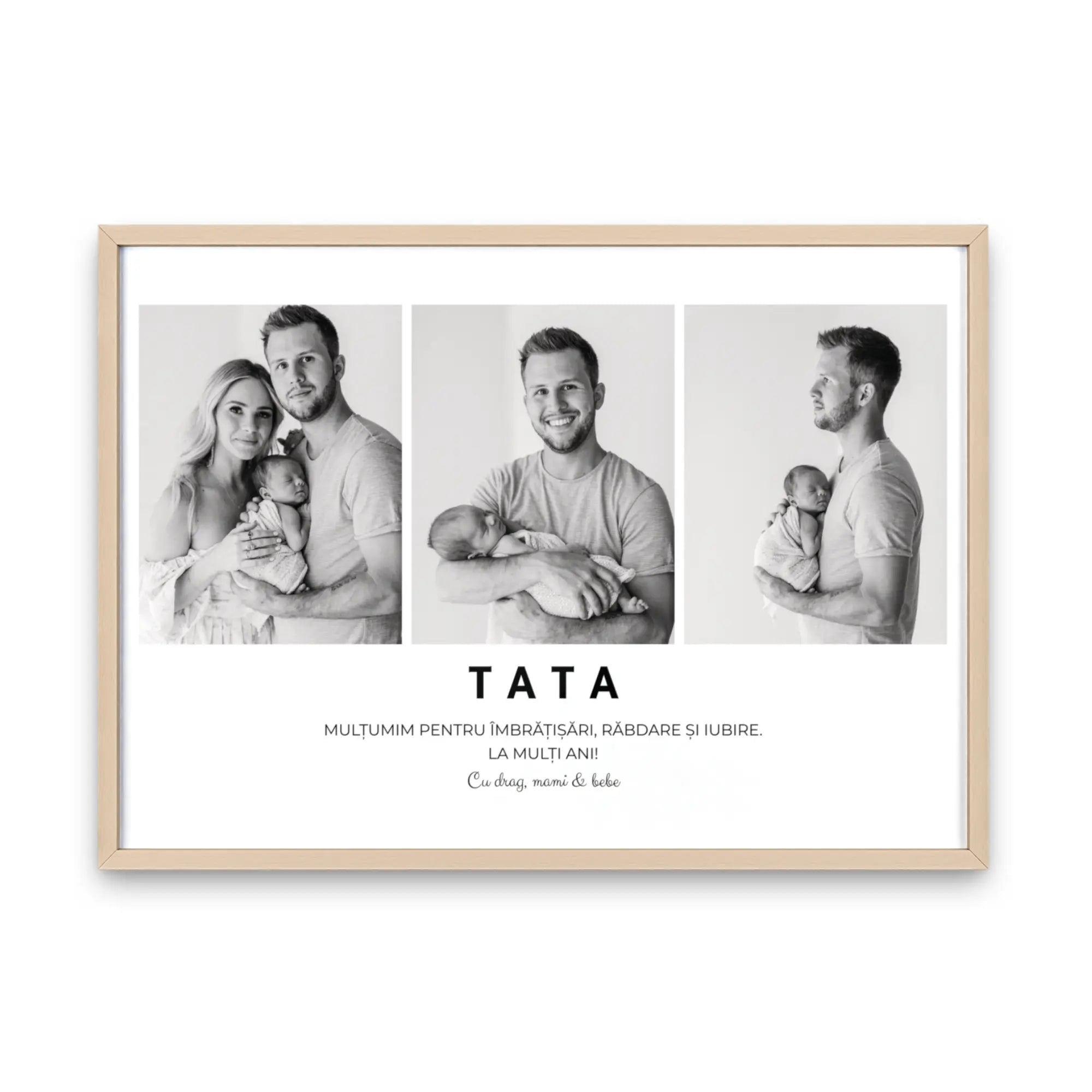 Tablou personalizat pentru tata cu 3 poze și mesaj