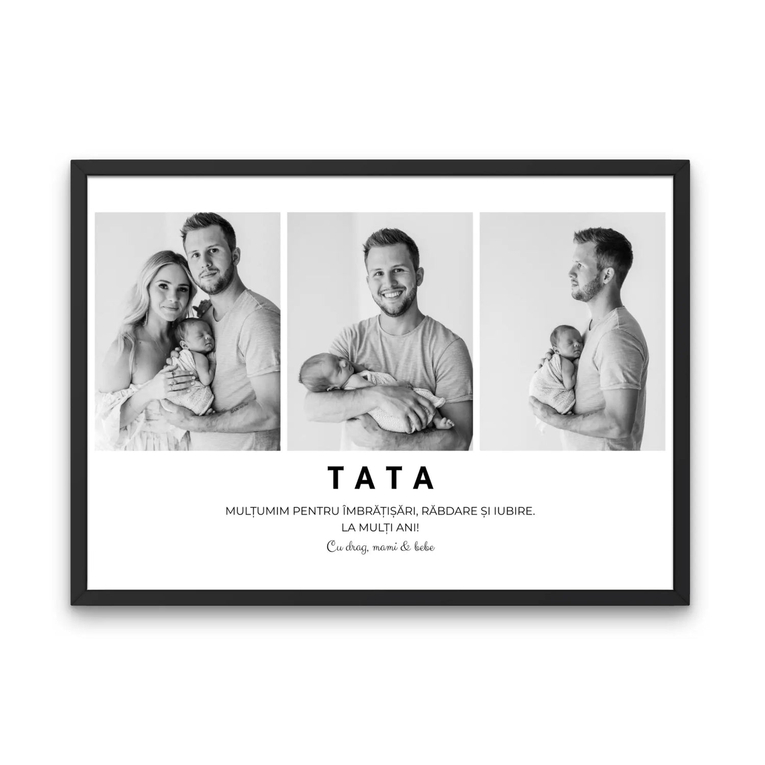 Tablou personalizat pentru tata cu 3 poze și mesaj