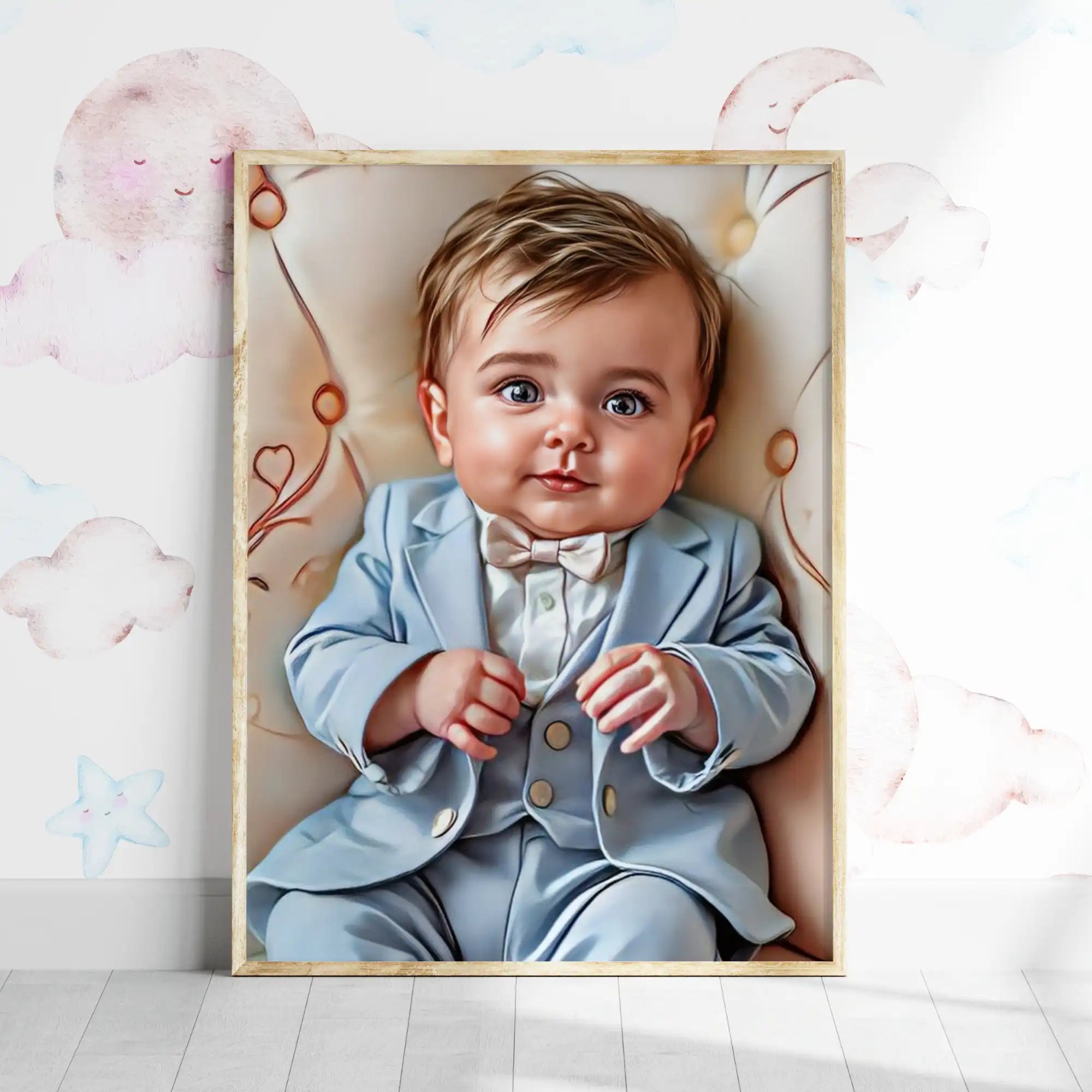 tablou personalizat portret digital realist bebe
