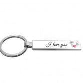 Breloc personalizat cu mesaj culoare crom
