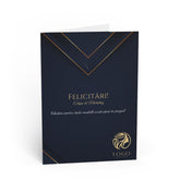 Felicitare personalizata cu mesaj si logo pentru firme