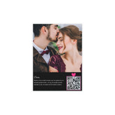 Felicitare personalizata cu o poza text si cod QR fata