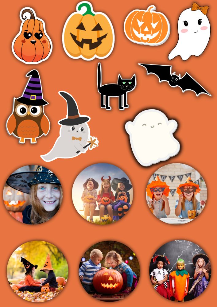 Set de stickere personalizate de Halloween
