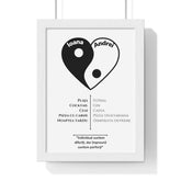 Tablou personalizat inima Yin & Yang rama alba
