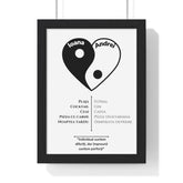 Tablou personalizat inima Yin & Yang rama neagra